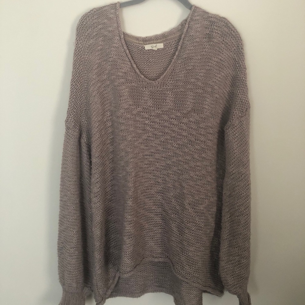 Lavender, v-neck sweater